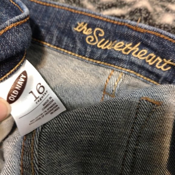 Old Navy "Sweetheart" Jeans 16R Bootcut - Picture 4 of 6